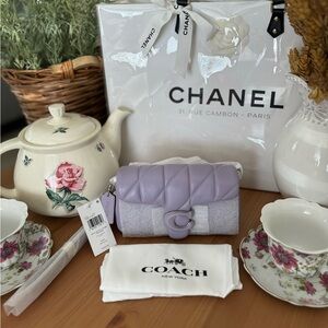 Coach Tabby Crossbody Wristlet with Pillow Quilting (Soft Purple) - NWT